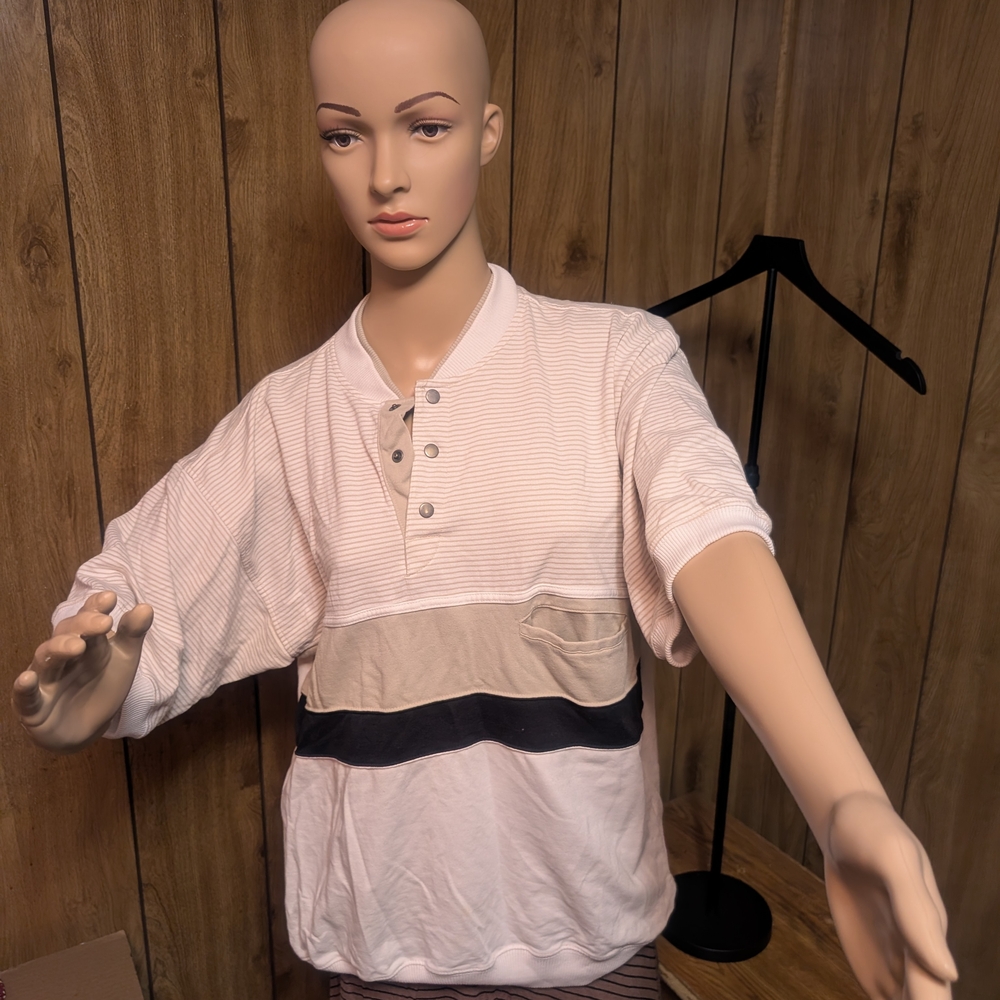 Towncraft Blue and White Striped Shirt